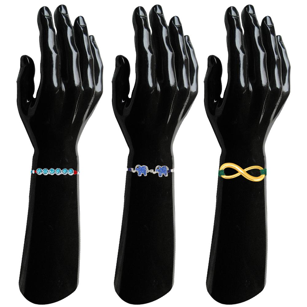 Mahi Rakhi Combo for Brother – Set of 7 Trendy Rakhi for Raksha Bandhan (RCSO1105827M)