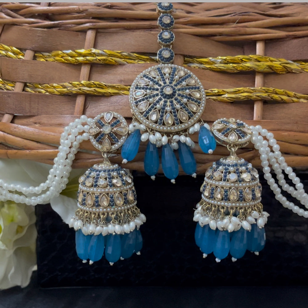 ShringarStreet kundan earring with maangtika