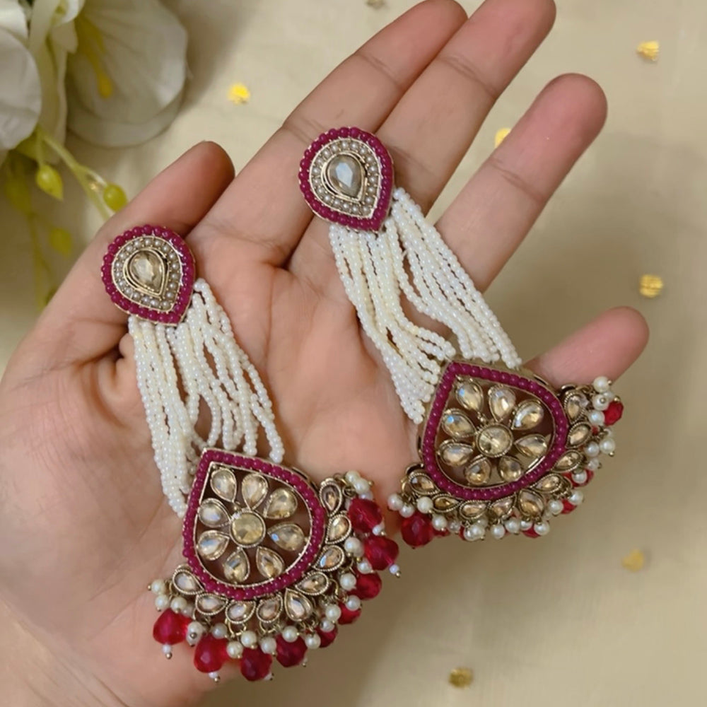 ShringarStreet pearl long earring