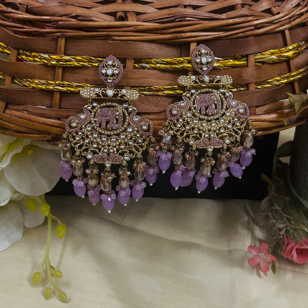 ShringarStreet Gold Plated Elephant Style Chandbali Earring