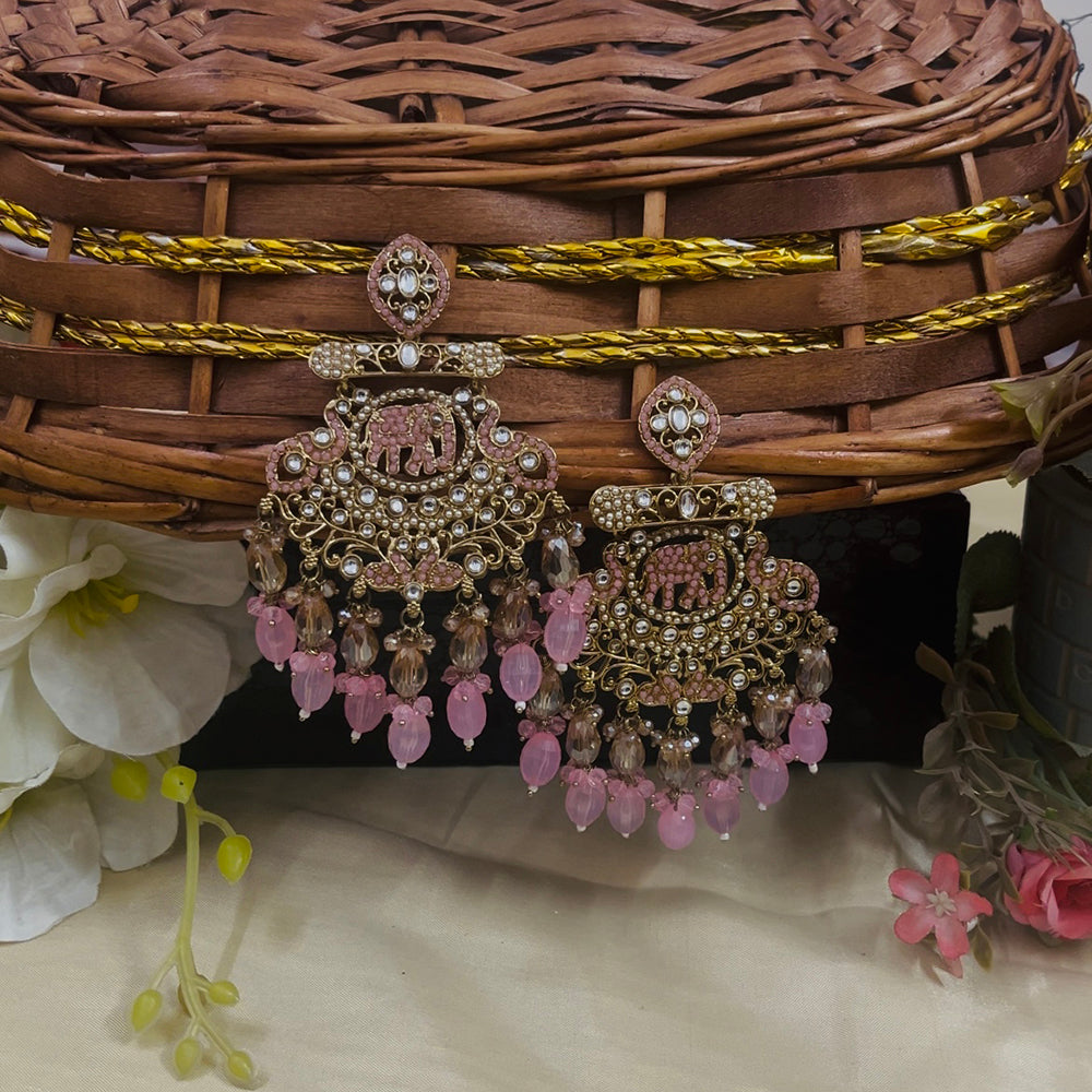 ShringarStreet Gold Plated Elephant Style Chandbali Earring