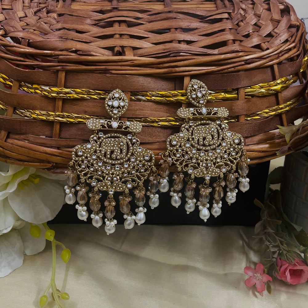ShringarStreet Gold Plated Elephant Style Chandbali Earring