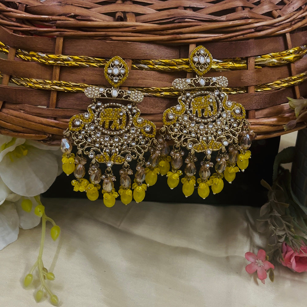 ShringarStreet Gold Plated Elephant Style Chandbali Earring