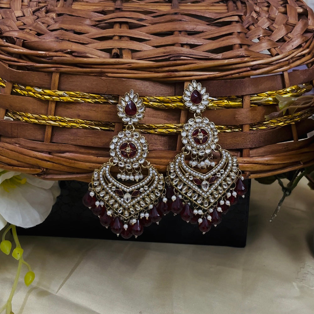 ShringarStreet Gold Plated Chandbali Earrings