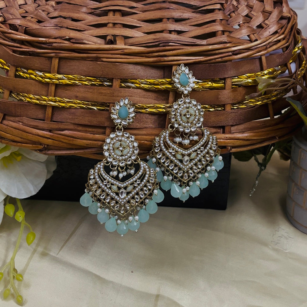 ShringarStreet Gold Plated Chandbali Earrings