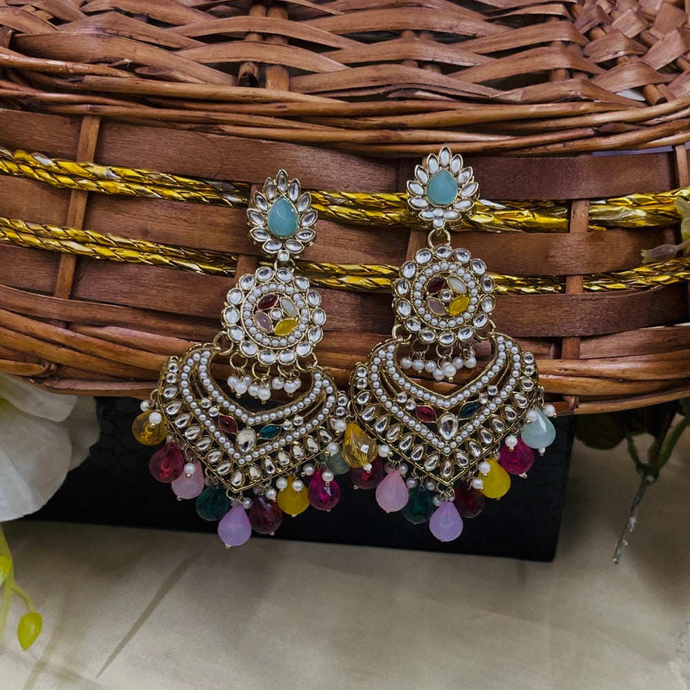 ShringarStreet Gold Plated Chandbali Earrings