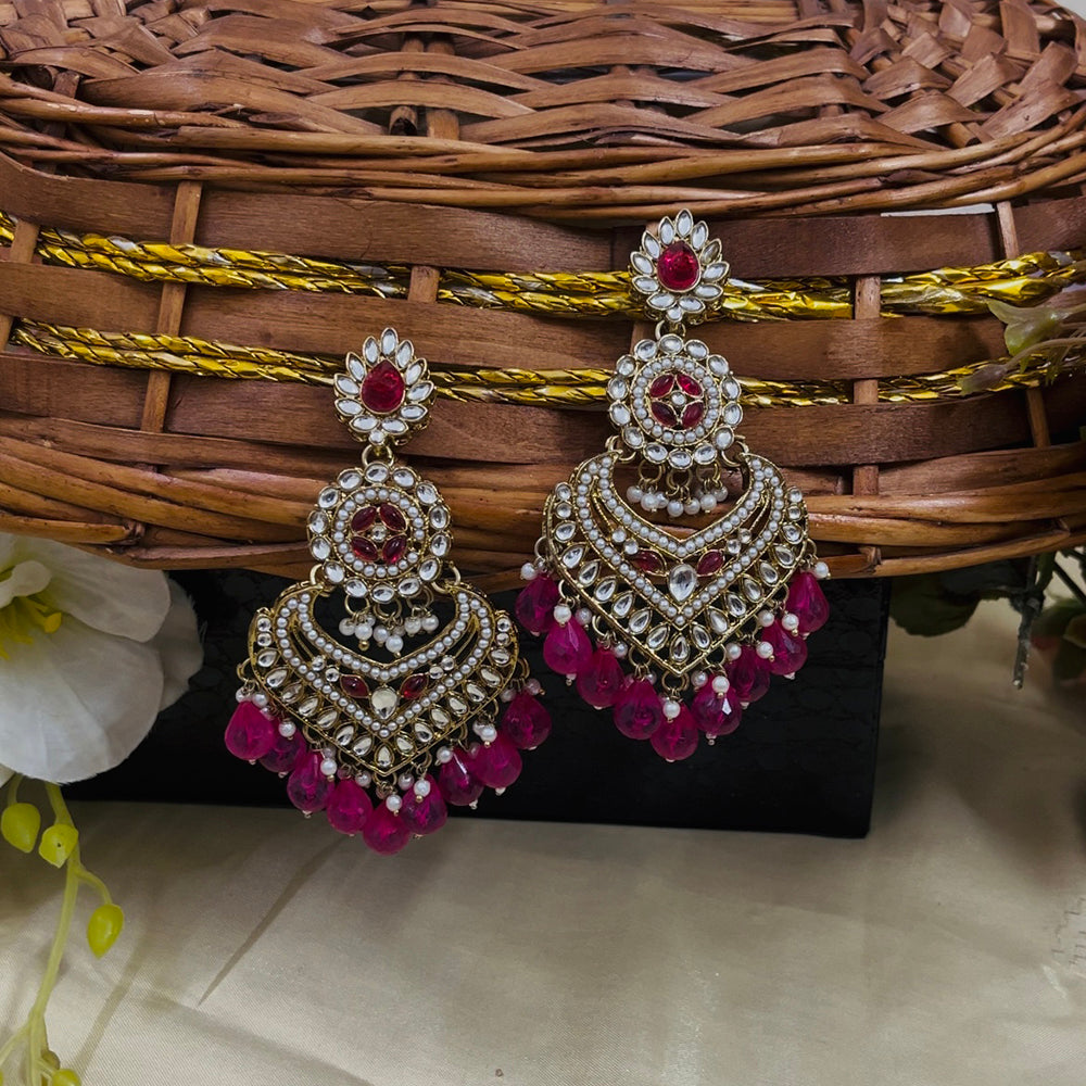 ShringarStreet Gold Plated Chandbali Earrings