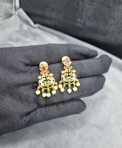 LAFZ Floral Gold-Tone Chandelier Drops Earrings