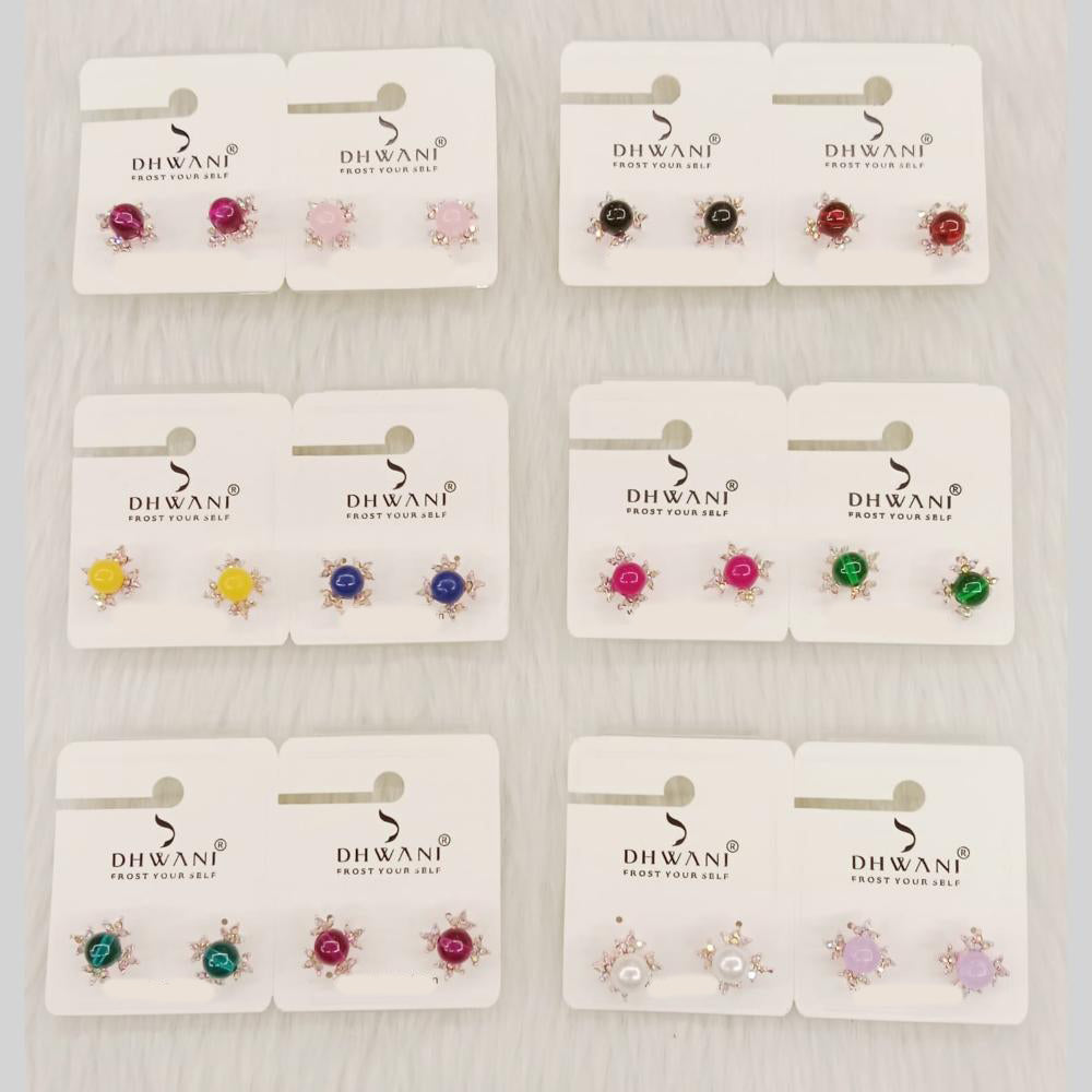 Dhwani Minimal Austrian Stone Stud Earrings