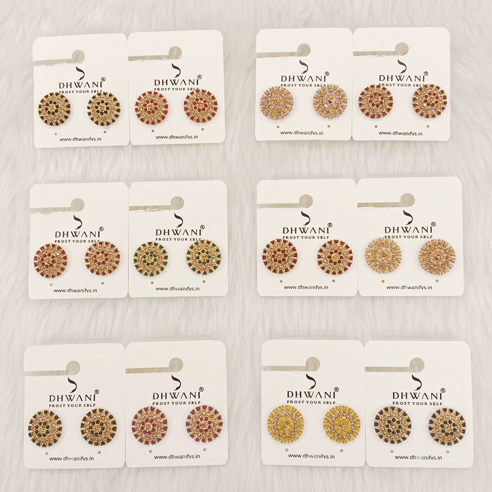 Dhwani Modern Pearl Stylish Stud Earrings (Pack Of QTY12)