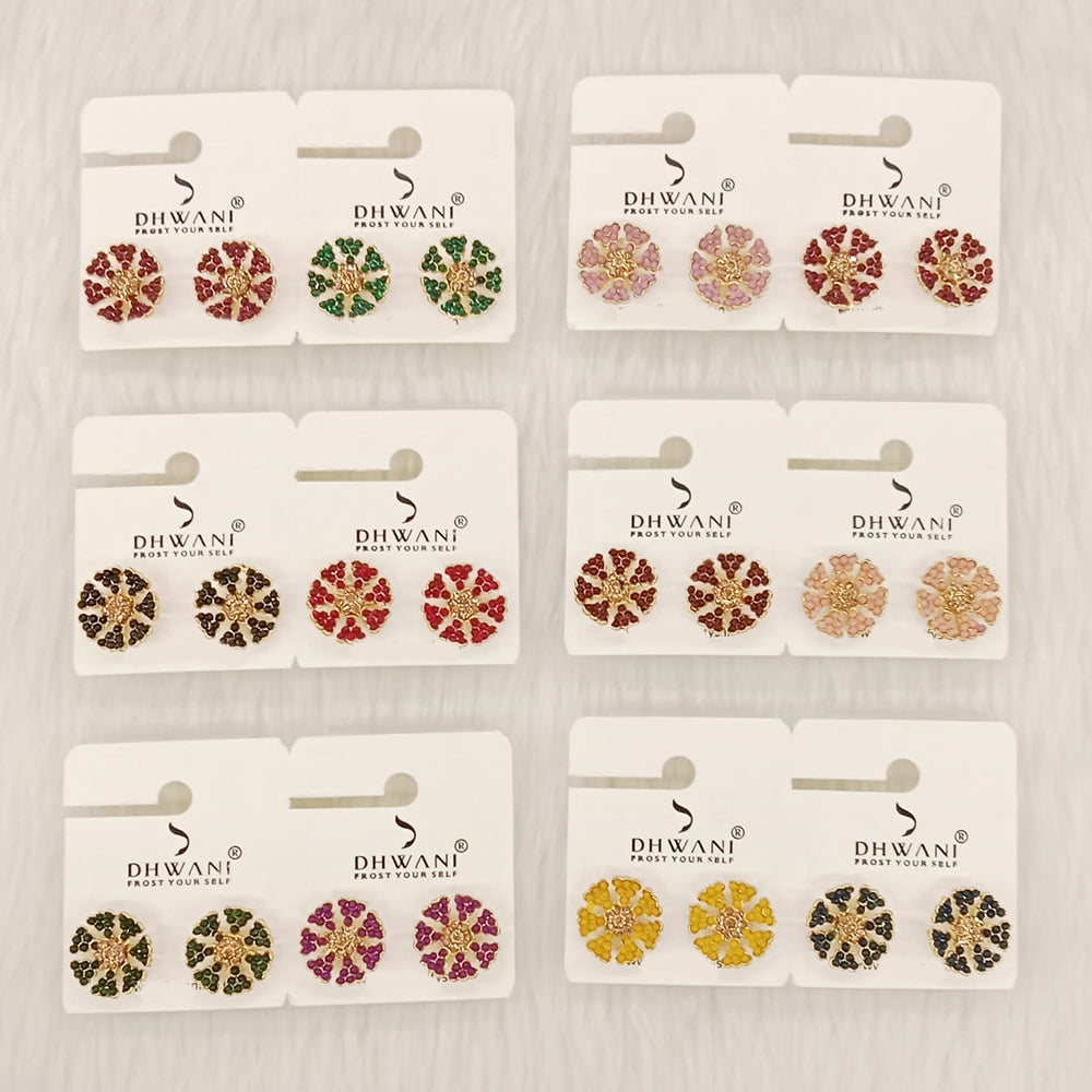 Dhwani Minimal Austrian Stone Stud Earrings