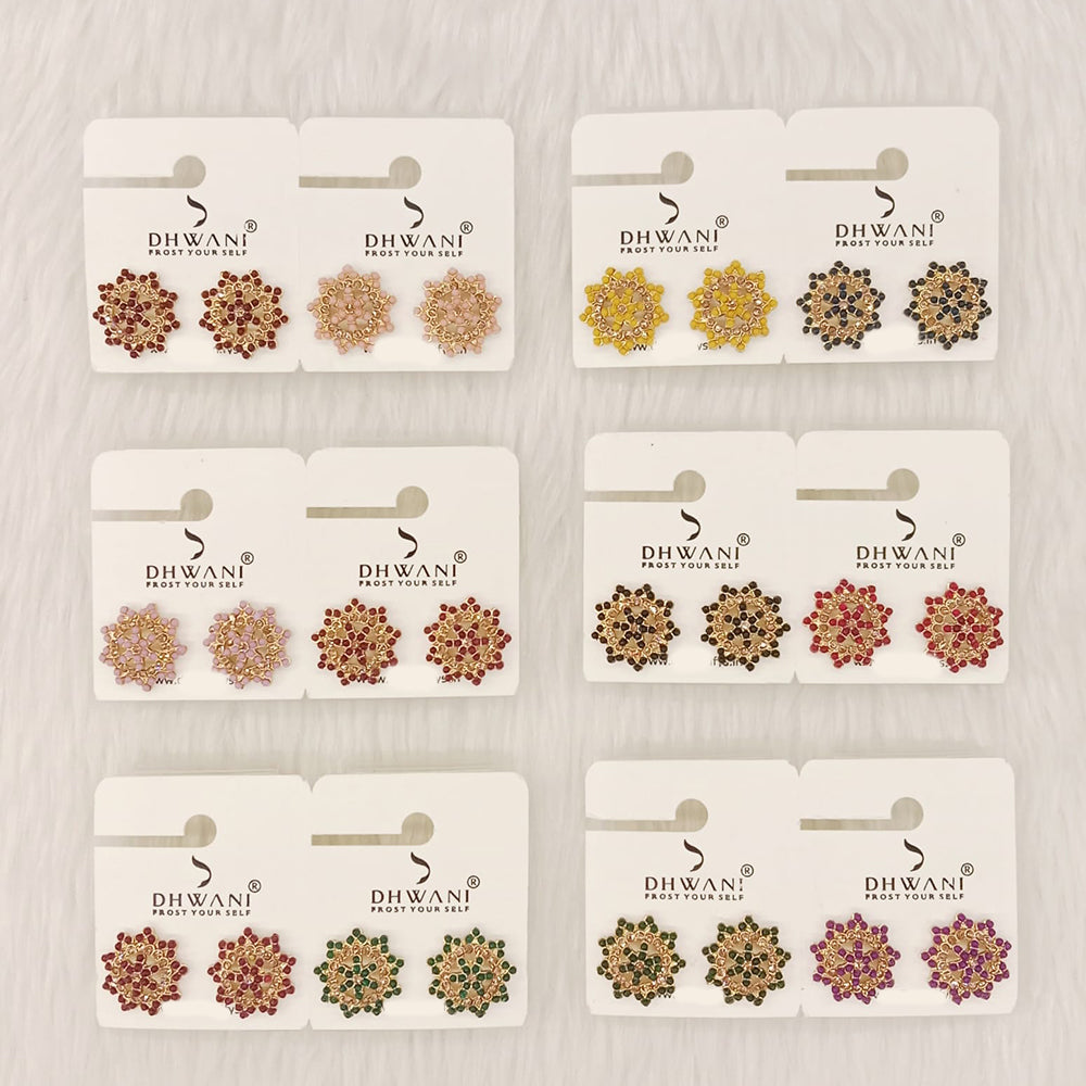 Dhwani Minimal Austrian Stone Stud Earrings