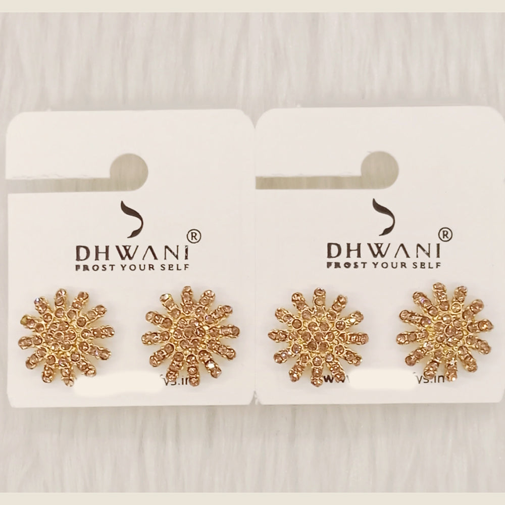Dhwani Minimal Austrian Stone Stud Earrings