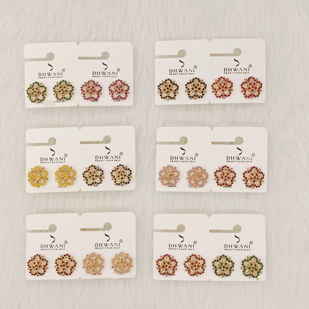 Dhwani Minimal Austrian Stone Stud Earrings