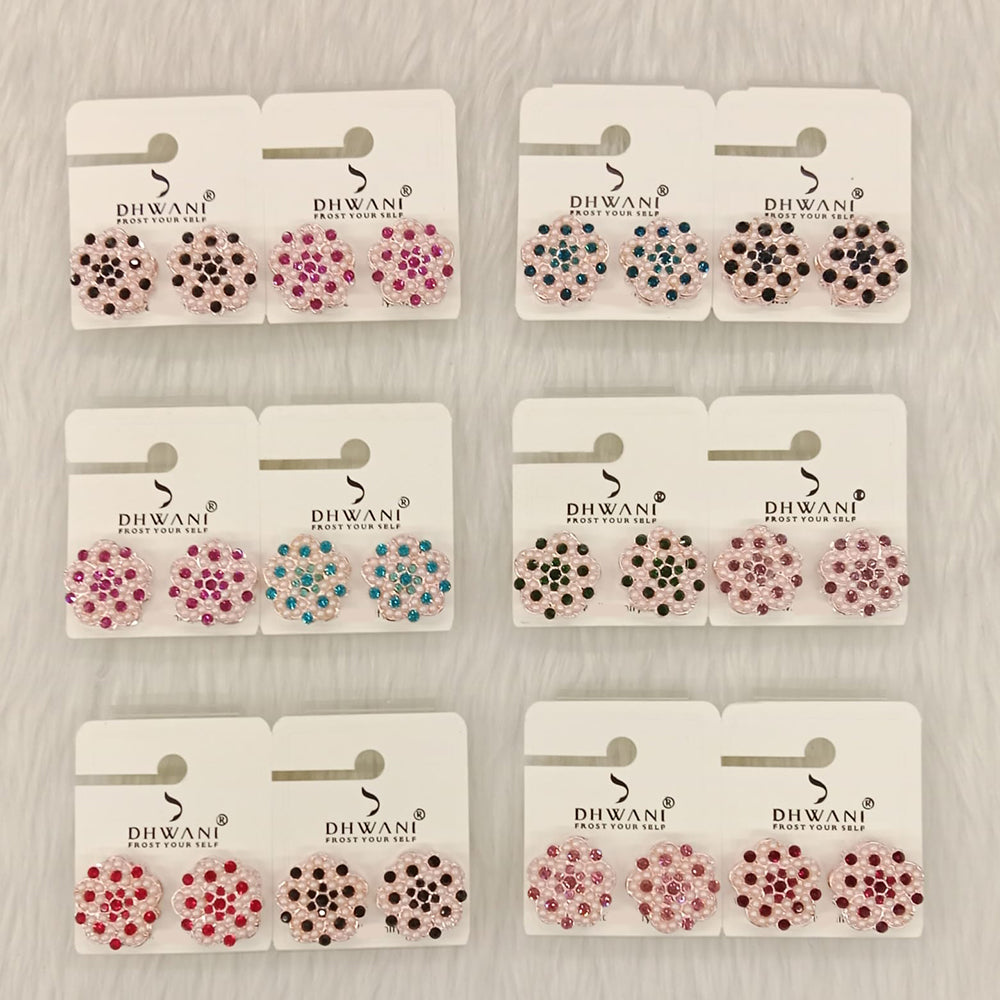 Dhwani Minimal Austrian Stone Stud Earrings