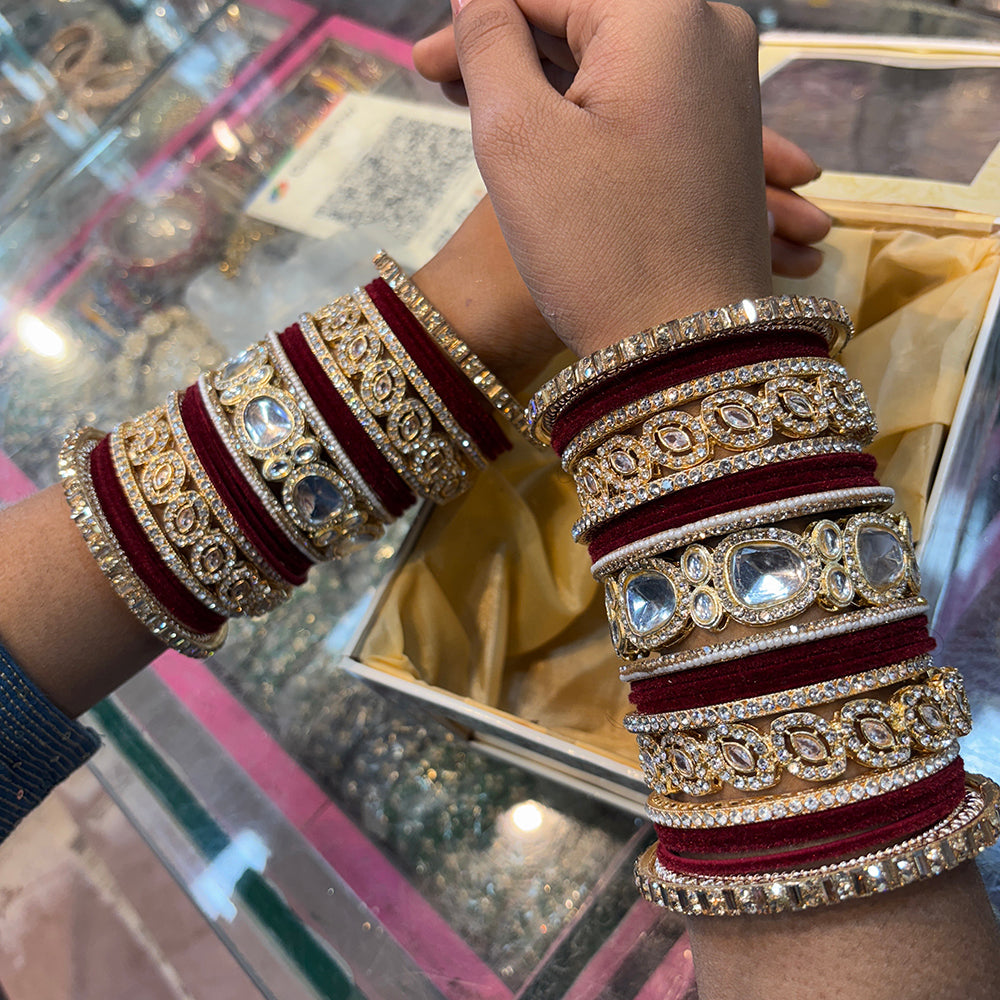 Bridal Chuda Set Latest Kundan Chura Designs Wedding Chuda