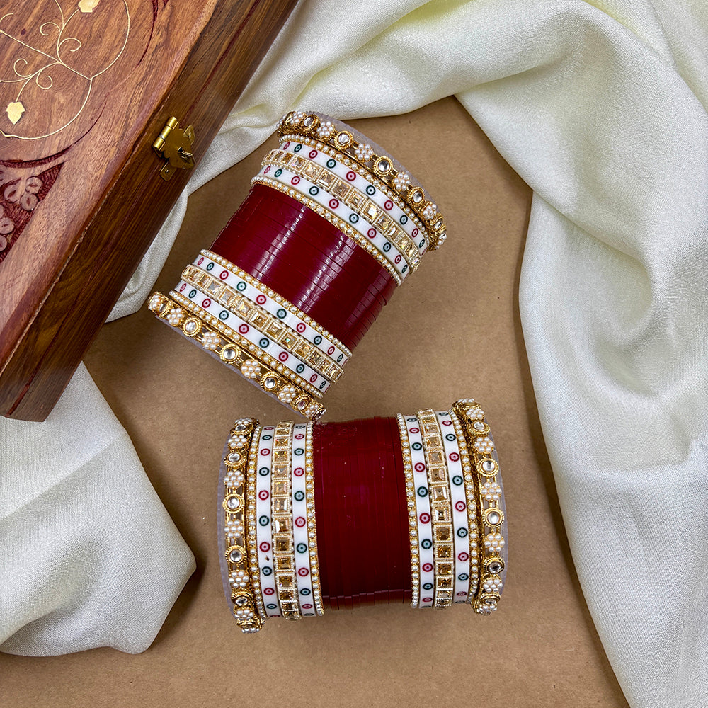 Wedding Bangles Latest Kundan Chura Designs Designer Metal Wedding