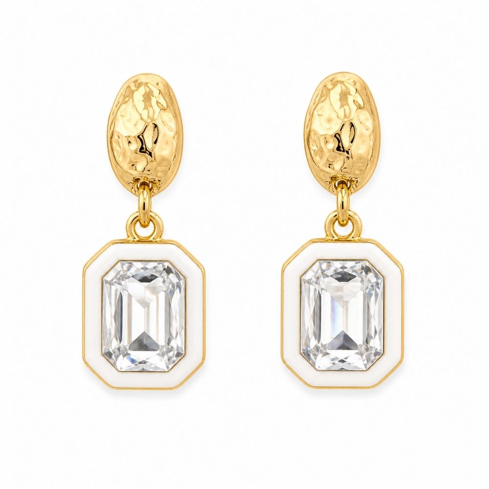 Etnico Fashion Gold Plated Anti Tarnish American Diamond Drop Earrings for Women and Girls Western Earrings Set Fashion Jewellery Gift (WE012W)