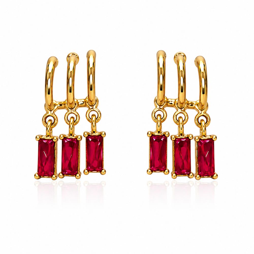 Etnico Fashion Anti Tarnish Gold Plated American Diamond Stud Earrings for Women and Girls Western Earrings Set Fashion Jewellery Gift (WE019Q)
