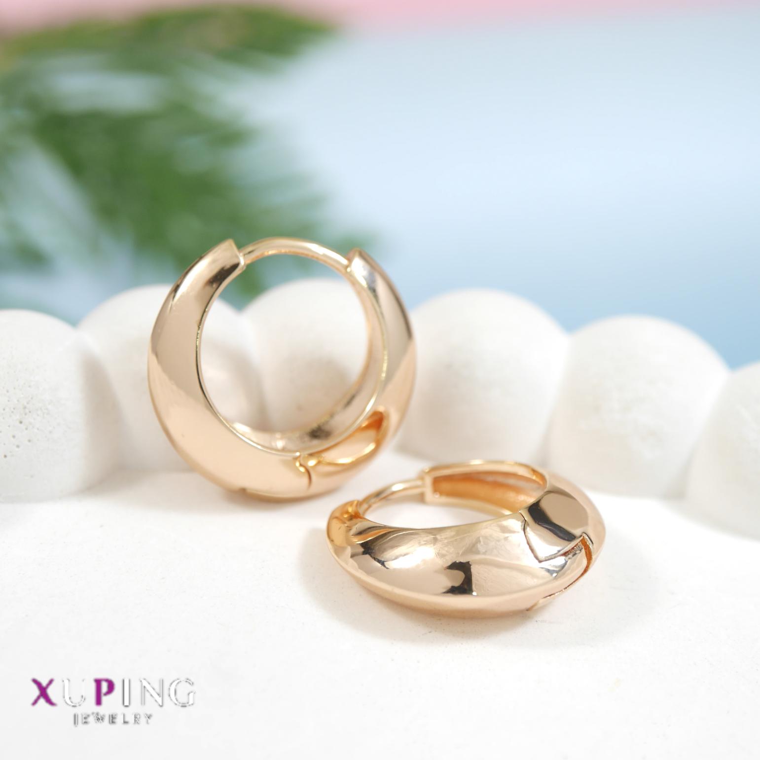 Tarohi Jewels Gold Plated Xuping Hoops Earring