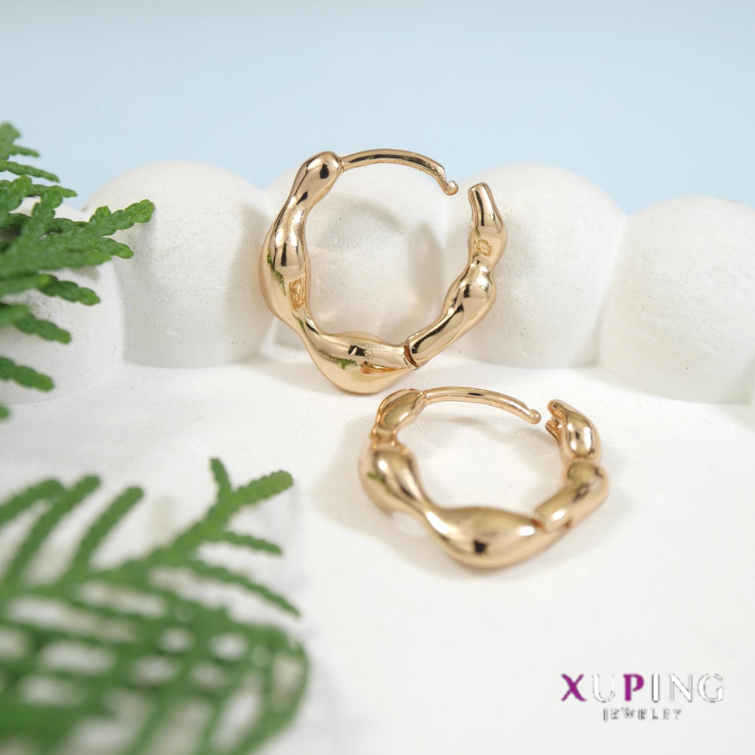 Tarohi Jewels Gold Plated Xuping Hoops Earring