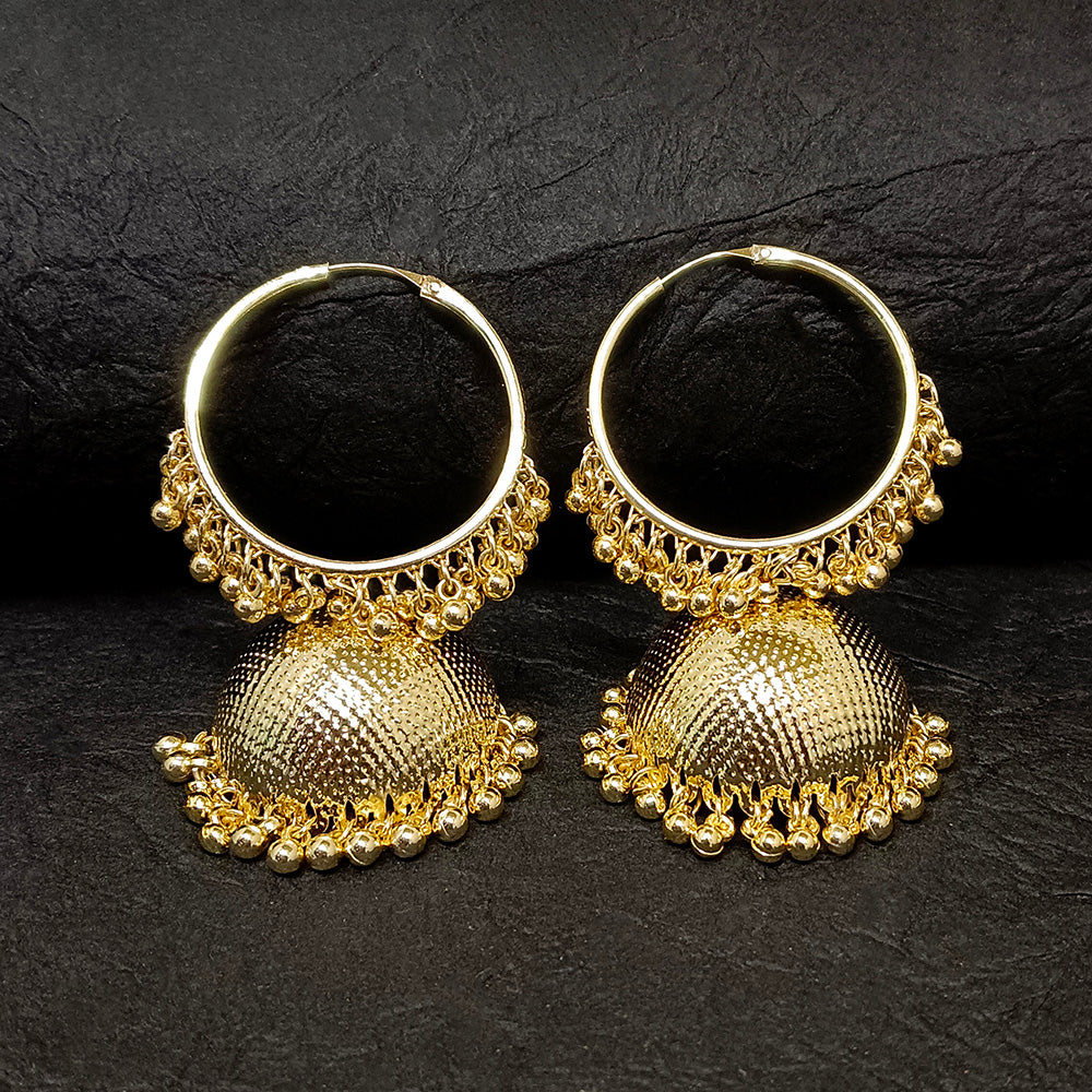 Bhavi Jewels Gold Plated Jhumki Earrings