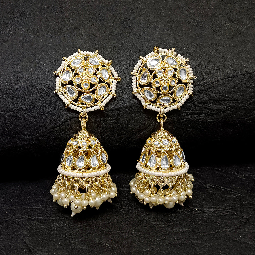 Bhavi Jewels Gold Plated Jhumki Earrings