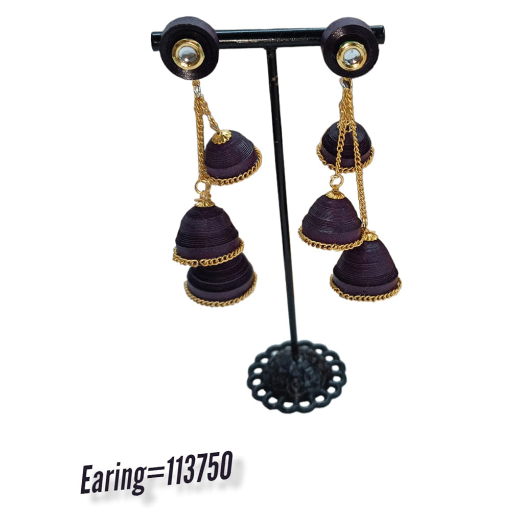 Padmawati Bangles Thread Dangler Earrings
