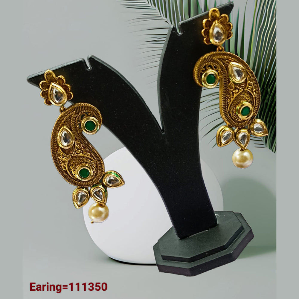 Padmawati Bangles Gold Plated Kundan Stone Dangler Earrings