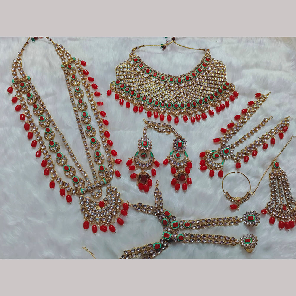 Neetu Art Gold Plated Kundan Bridal Jewellery Set for Women