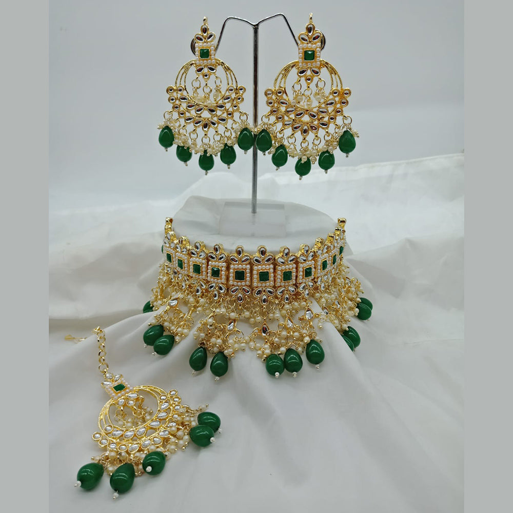 Vaamika Gold Plated Kundan Stone Necklace Set