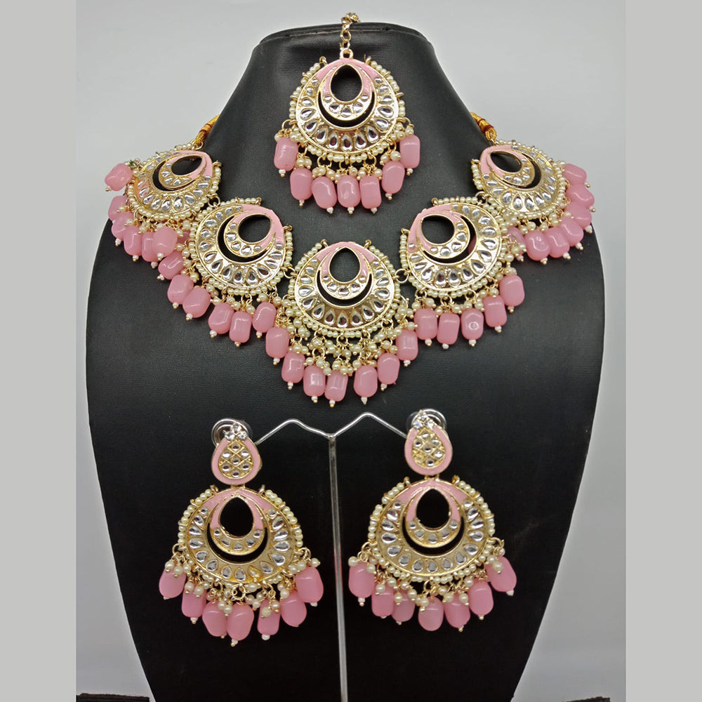 Vaamika Gold Plated Kundan Stone Necklace Set