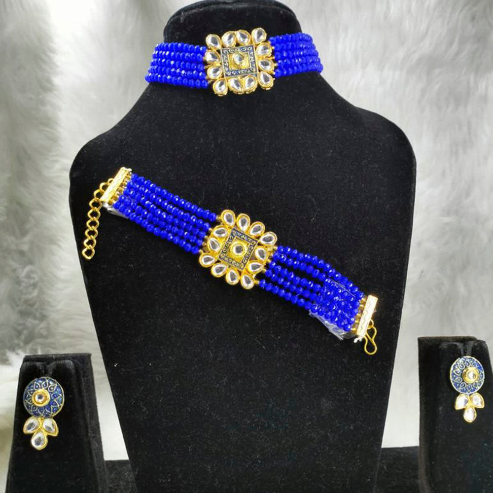 Vaamika Gold Plated Kundan Stone Jewellery Combo