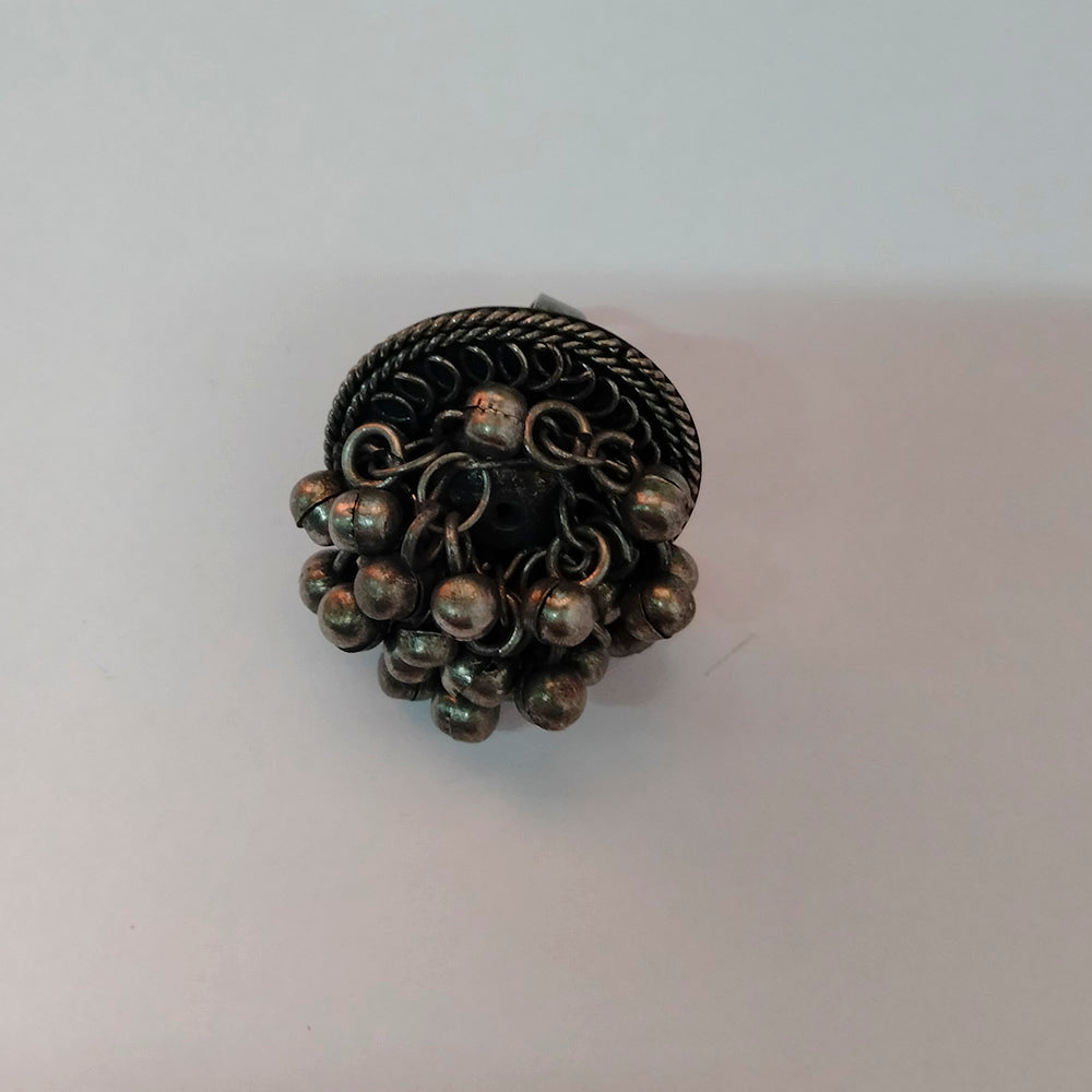 Bhavi Jewels Oxidized Plated Adjustable Finger Ring