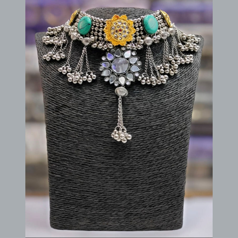 Blythediva Oxidized Plated Necklace Set