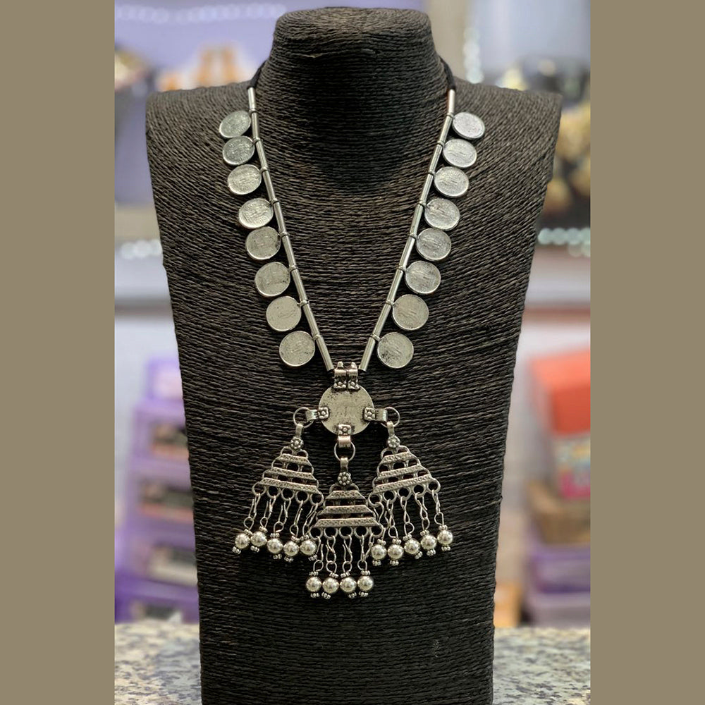 Blythediva Oxidized Plated Haram Necklace Set