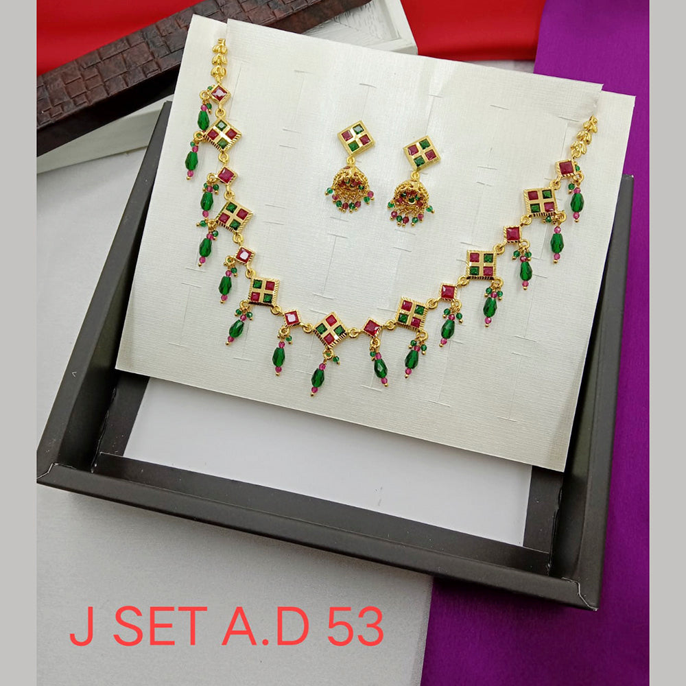 H K Fashion Gold Plated Choker Necklace Set