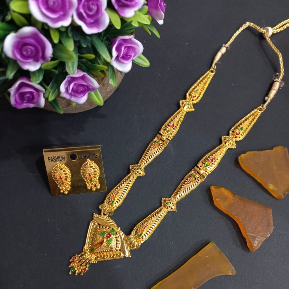 H K Fashion Gold Plated Necklace Set