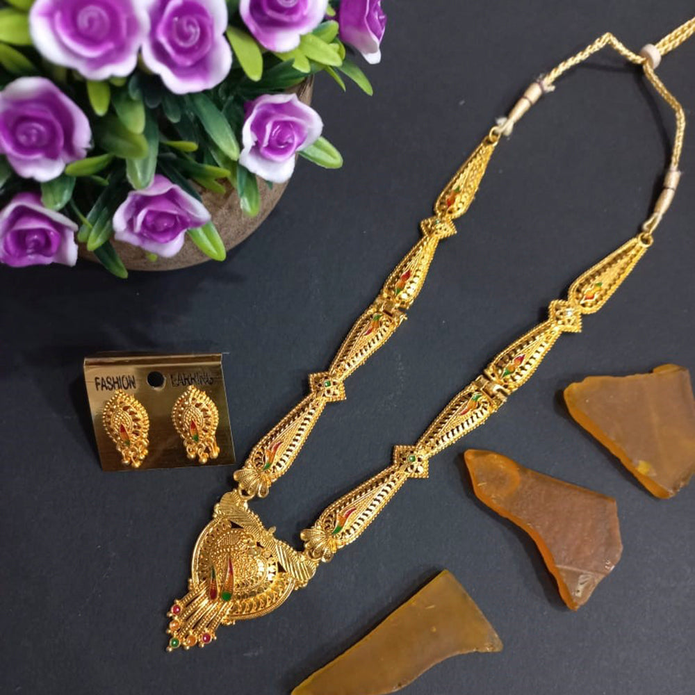 H K Fashion Gold Plated Necklace Set
