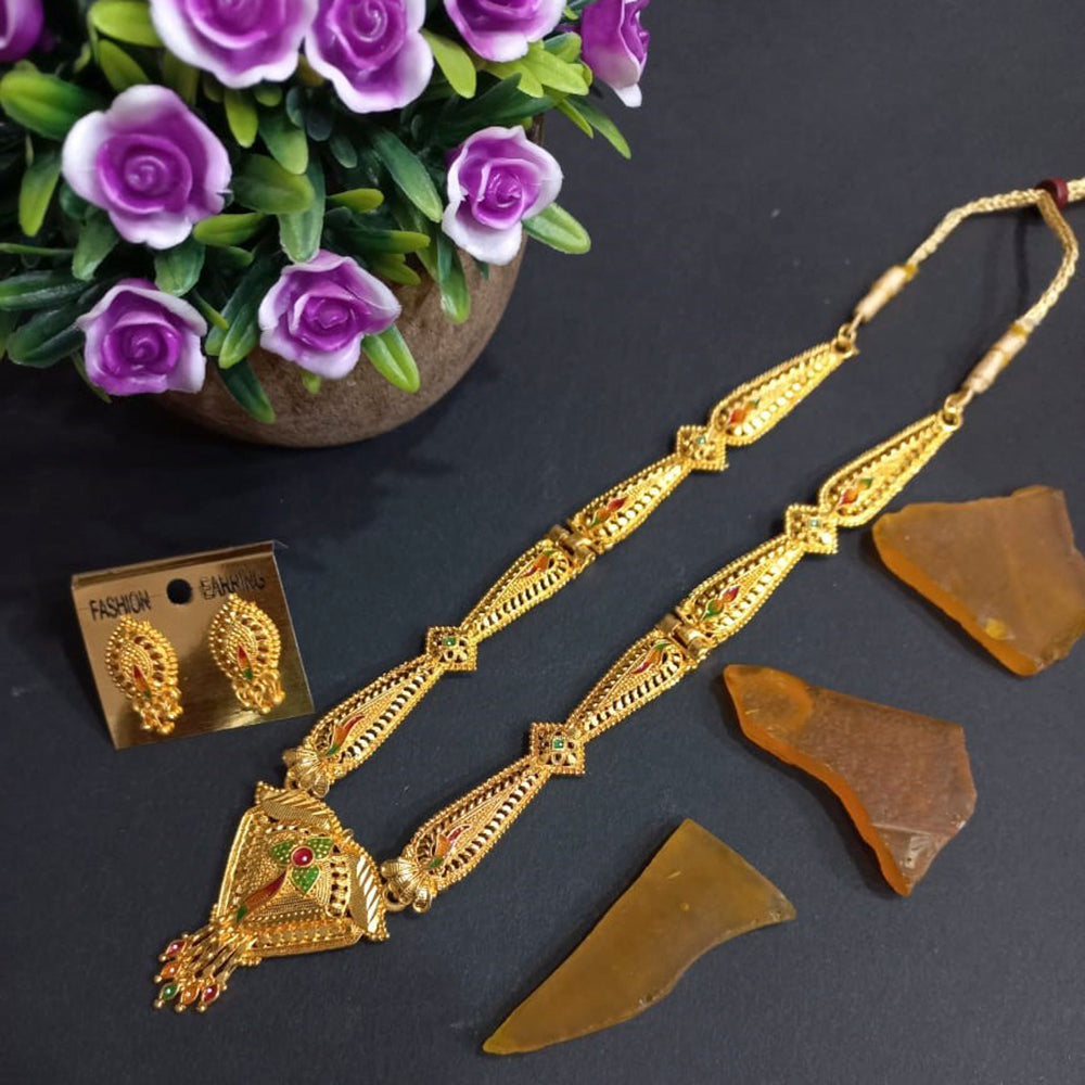 H K Fashion Gold Plated Necklace Set