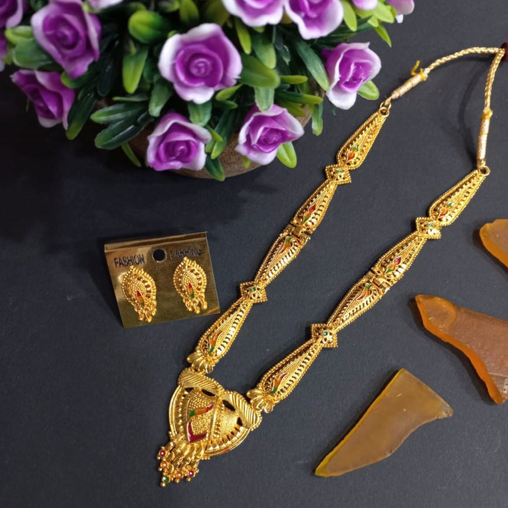 H K Fashion Gold Plated Necklace Set