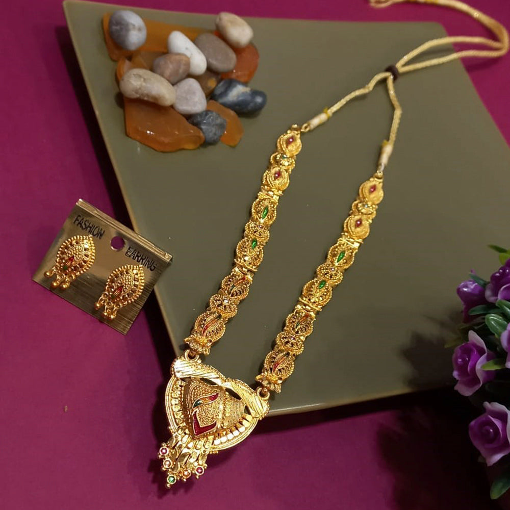 H K Fashion Gold Plated Necklace Set