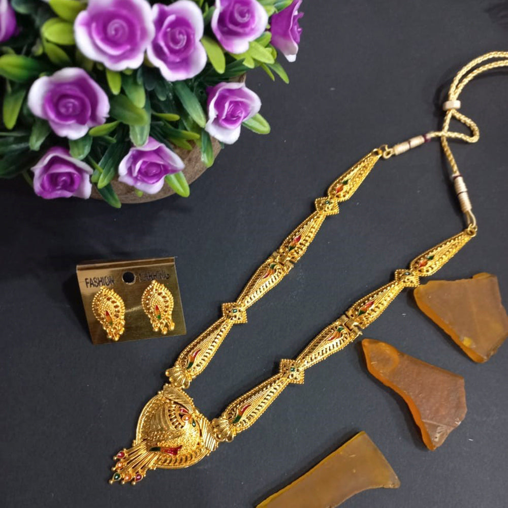 H K Fashion Gold Plated Necklace Set