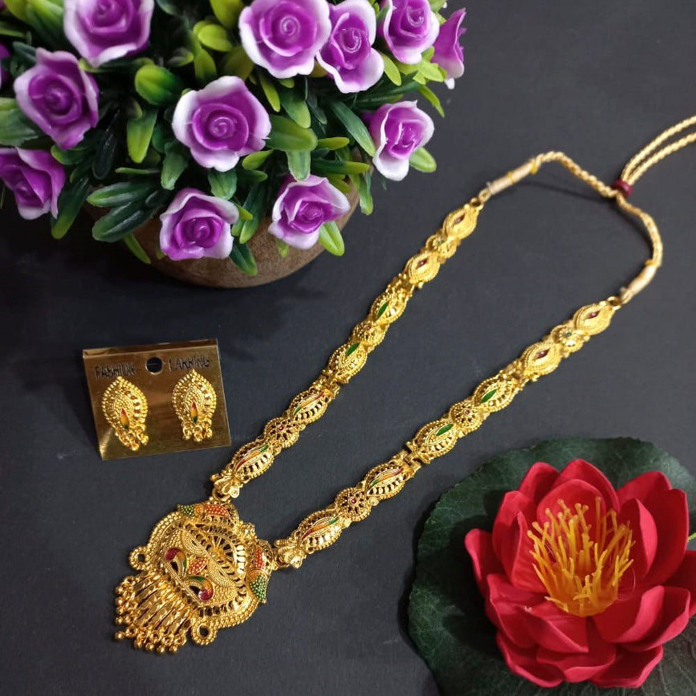 H K Fashion Gold Plated Necklace Set