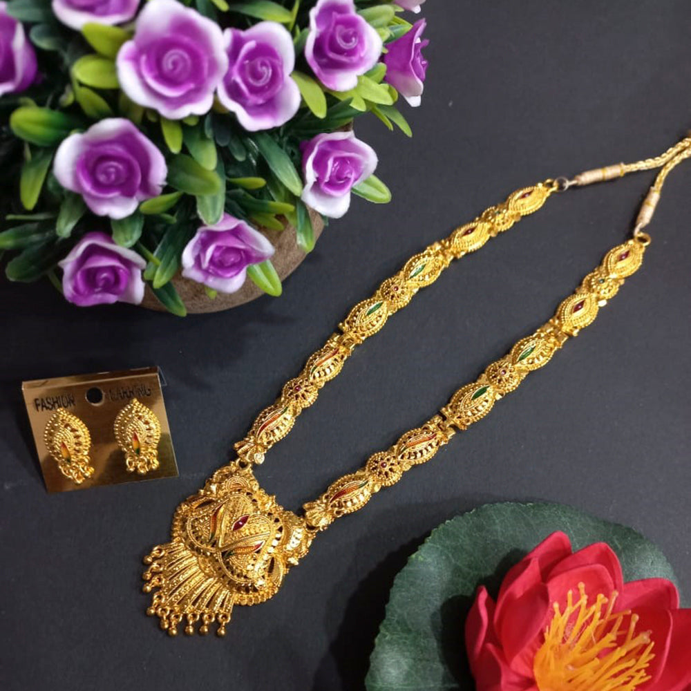 H K Fashion Gold Plated Necklace Set