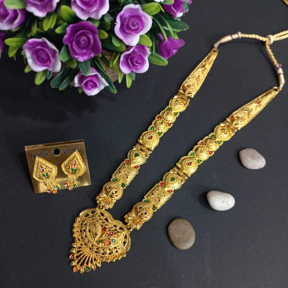 H K Fashion Gold Plated Necklace Set