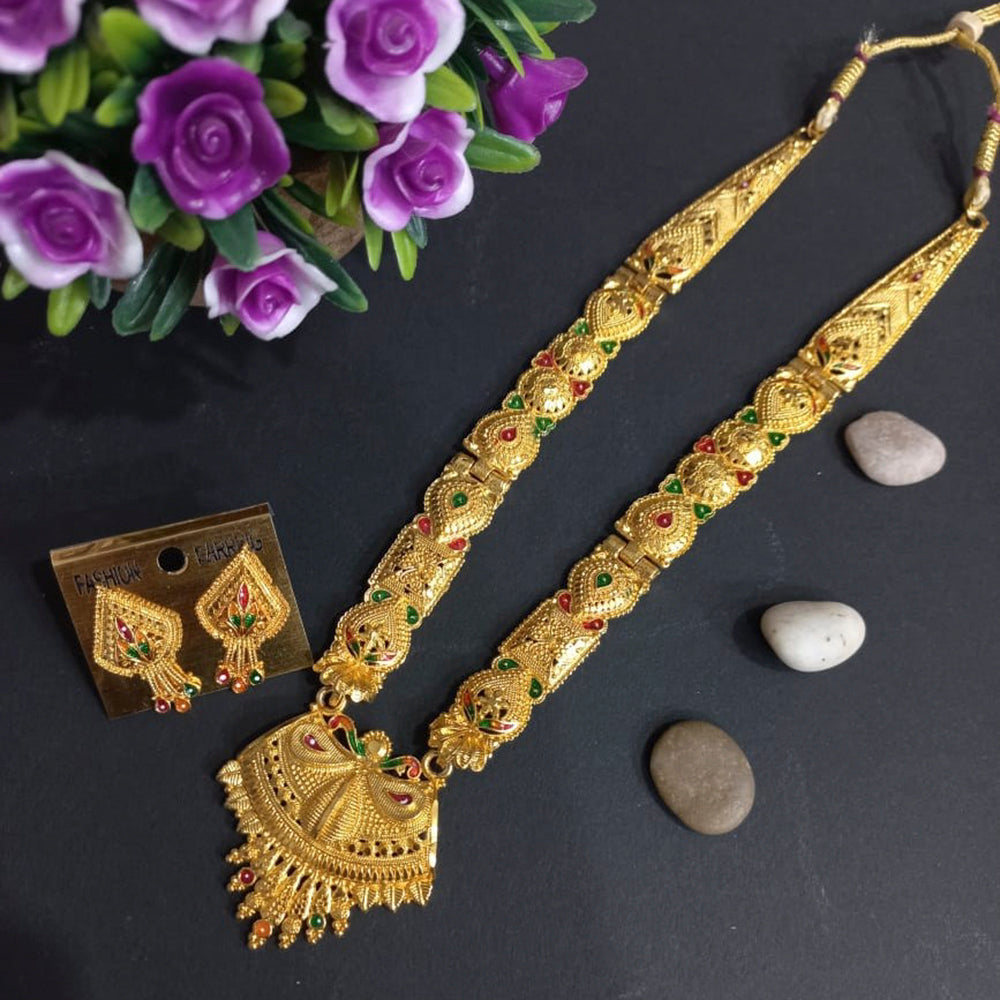 H K Fashion Gold Plated Necklace Set