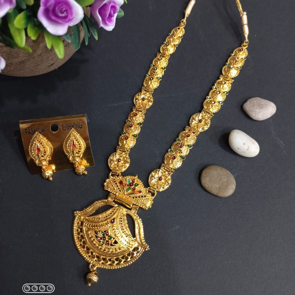 H K Fashion Gold Plated Necklace Set