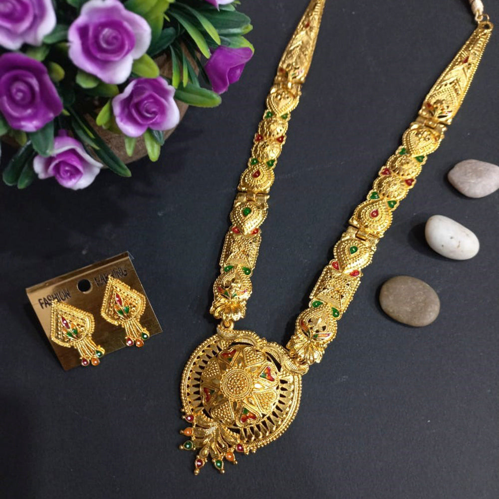 H K Fashion Gold Plated Necklace Set