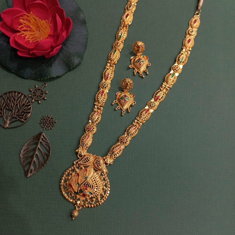 H K Fashion Gold Plated Necklace Set